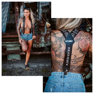 W-TEC Black Heart Suspenders Hosenträger