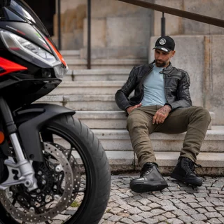 W-TEC Wallbridge Olive Moto Jeans - olivgrün