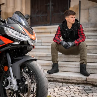 W-TEC Black Heart Radikaal Motorradjacke - rot-schwarz