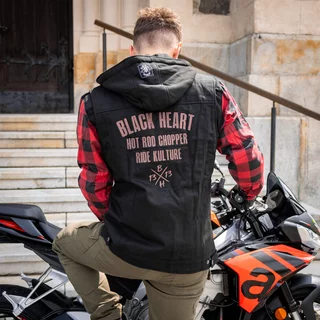 W-TEC Black Heart Radikaal Motorradjacke - rot-schwarz
