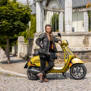 W-TEC Komehana Damen-Moto-Jeans - schwarz