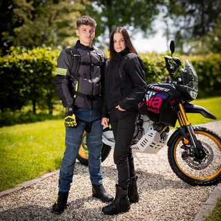 W-TEC Pelyes Sommer-Moto-Jacke - šedá-fluo