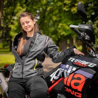 W-TEC Jelsa Damen Sommer-Motorradjacke - šedá-fluo