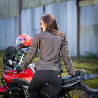 W-TEC Kaika Damen Motorrad Lederjacke