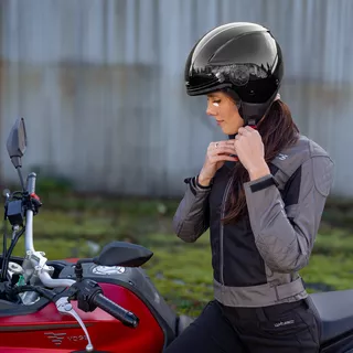 W-TEC Bareiro Open Helm - weiß glänzend
