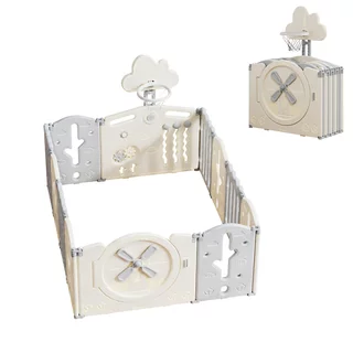 Kunststofflaufstall inSPORTline Bufalino 10+2 127x160x64 cm