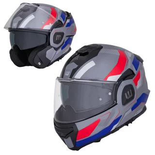 W-TEC Zoroz P/J klappbarer Motorradhelm - Glossy Tricolor