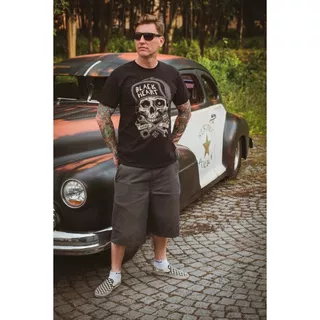 T-shirt BLACK HEART Garage gebaut - schwarz