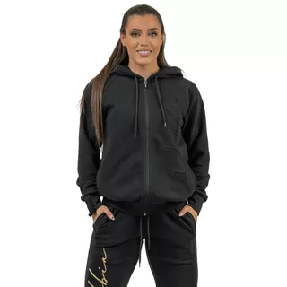 Damen-Kapuzenpulli Nebbia INTENSE Signature 845 - schwarz