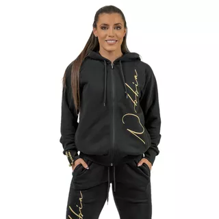 Damen-Kapuzenpulli Nebbia INTENSE Signature 845 - Schwarz/Gold