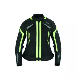 Damen Sommer Textil-Motojacke BOS Aylin - neon