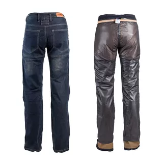 W-TEC Pawted Motorradjeans mit wasserdichter Membran - dunkelblau