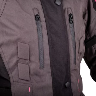 W-TEC Barbata Damen-Motorradjacke - černo-šedo-růžová