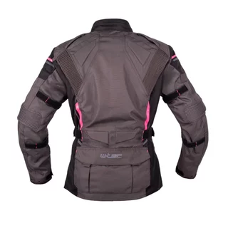 W-TEC Barbata Damen-Motorradjacke - černo-šedo-růžová