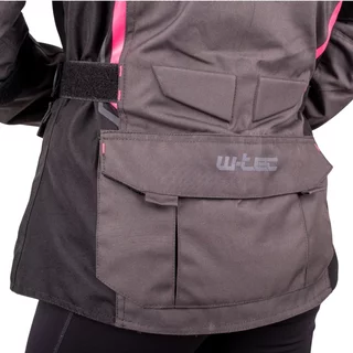 W-TEC Barbata Damen-Motorradjacke - černo-šedo-růžová