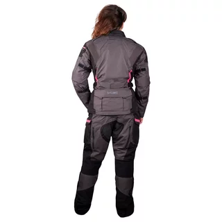 W-TEC Barbata Damen-Motorradjacke - černo-šedo-růžová