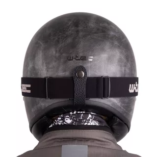 W-TEC Retron Motorradhelm mit Chesster Schutzbrille - Rostiges Grau