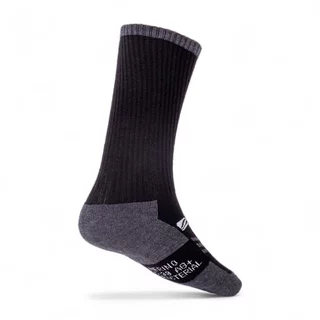 Höhere Socken aus Merino inSPORTline Meritic Crew AG+ antibakteriell - schwarz-grau