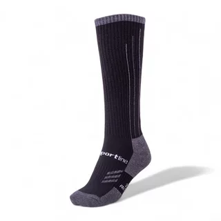 Merino-Socken inSPORTline Meritic Ski AG+ antibakteriell - schwarz-grau