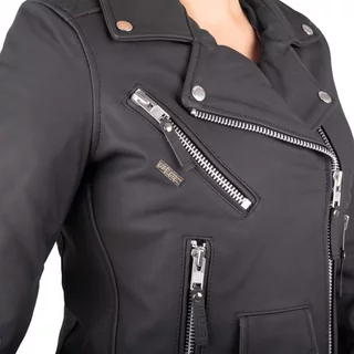 W-TEC Brinea Damen Motorrad Lederjacke - mattschwarz