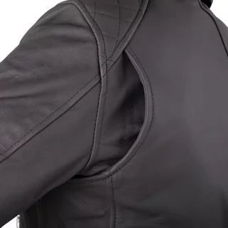W-TEC Brinea Damen Motorrad Lederjacke - mattschwarz