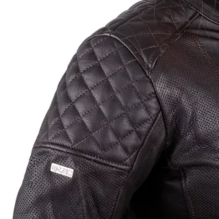 W-TEC Mantura Damen Lederjacke - dunkelbraun