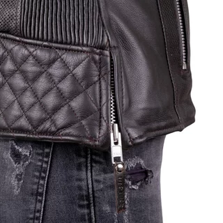 W-TEC Mantura Damen Lederjacke - dunkelbraun