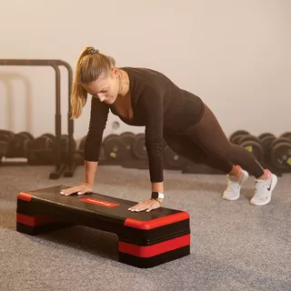 inSPORTline AS250 Aerobic Step - schwarz-rot