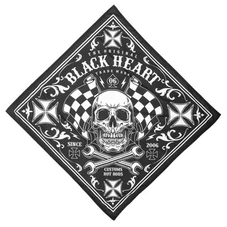 W-TEC Black Heart Bandest Halstuch - Bones