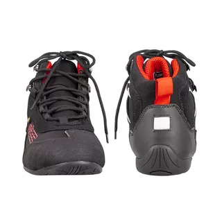 W-TEC Dinvara Damen-Moto-Stiefel - schwarz-rot