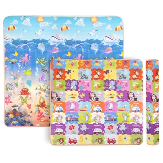 Rollende Kindermatte inSPORTline Lhotino 200x180x1,5 cm - Puzzle/Moře