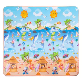 Rollende Kindermatte inSPORTline Lhotino 200x180x1,5 cm - Pláž/Farma