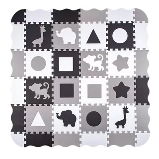 Schaumstoffpuzzle mit Laufstall inSPORTline Trastino 30,5x30,5x1 cm, 36Stück