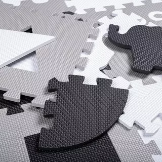 Schaumstoffpuzzle mit Laufstall inSPORTline Trastino 30,5x30,5x1 cm, 36Stück