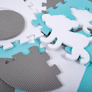 Schaumstoffpuzzle mit Laufstall inSPORTline Smarfino 30,5x30,5x1 cm, 36Stück