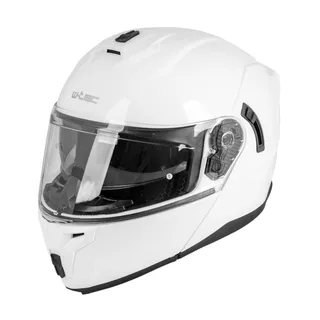 W-TEC Benidor Klapphelm - mattschwarz - weiß glänzend