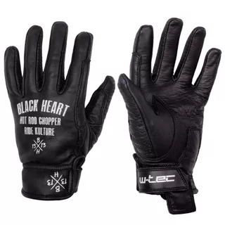 W-TEC Black Heart Darios Sommer-Motorradhandschuhe aus Leder - schwarz
