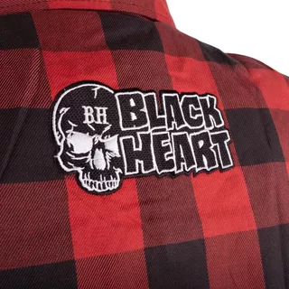 W-TEC Black Heart Rattlesneak Motorradhemd - zeleno-černá kostkovaná