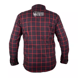 W-TEC Black Heart Rattlesneak Motorradhemd - zeleno-černá kostkovaná