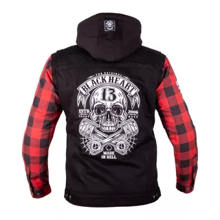 W-TEC Black Heart Ruffster Chopper Jacke - černo-červená