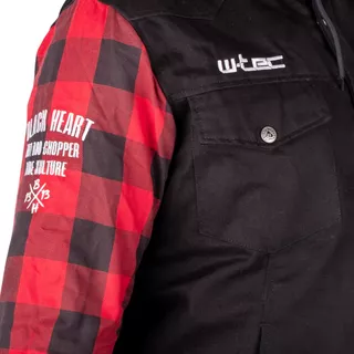 W-TEC Black Heart Ruffster Chopper Jacke - černo-červená