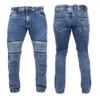 Herren-Moto-Jeans BOS Micas - Acid Blue - Acid Blue