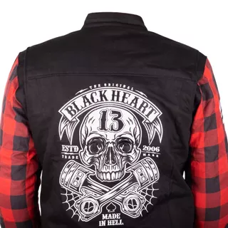 W-TEC Black Heart Ruffster Chopper Jacke - černo-červená