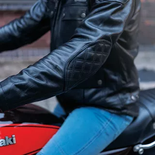 W-TEC Valebravo Leder Motorradjacke - schwarz
