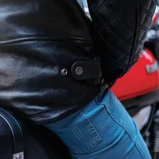 W-TEC Valebravo Leder Motorradjacke - schwarz