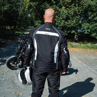 Herren-Touren-Motojacke BOS Rebstock - Weiss