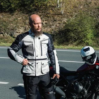 Touring-Motojacke für Männer BOS Maximum - neon
