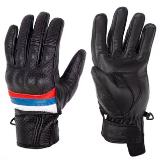 W-TEC Laudero Sommer-Motorradhandschuhe aus Leder - schwarz
