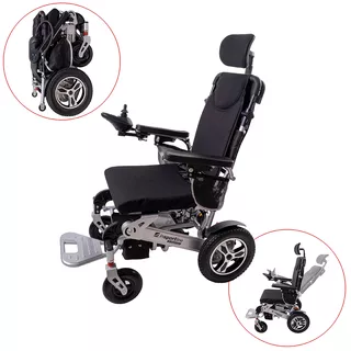 inSPORTline Hawkie Evo II Elektrorollstuhl mit verstellbarer Rückenlehne 700W - grün