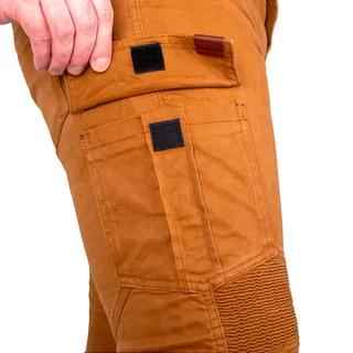 W-TEC Wallbridge Karamell Moto Jeans - karamelová
